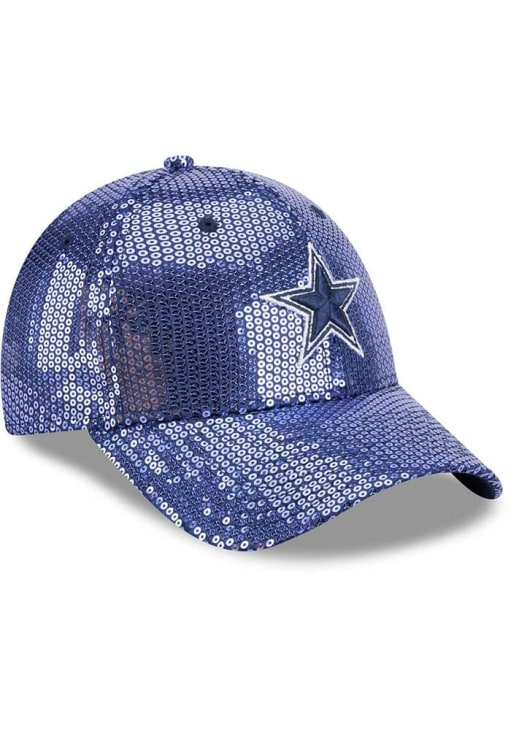 New Era Dallas Cowboys Navy Blue Sequin 9FORTY Womens Adjustable Hat