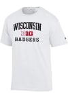 Main image for Wisconsin Badgers White Champion Big Ten Jersey Short Sleeve T Shirt