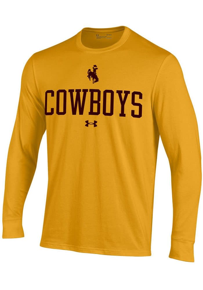 Under Armour Wyoming Cowboys Gold Performance Long Sleeve T Shirt