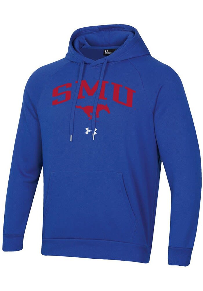 Under Armour SMU Mustangs Mens Blue Rival Long Sleeve Hoodie