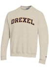 Main image for Mens Drexel Dragons Oatmeal Champion Tackle Twill Arch Name Crew Sweatshirt