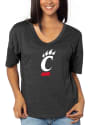 Cincinnati Bearcats Womens V Happy Jersey T-Shirt - Black