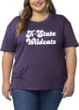 K-State Wildcats Womens Melange + T-Shirt - Purple