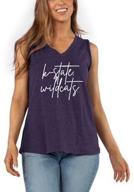 Womens Purple K-State Wildcats Sunkissed Tank Top