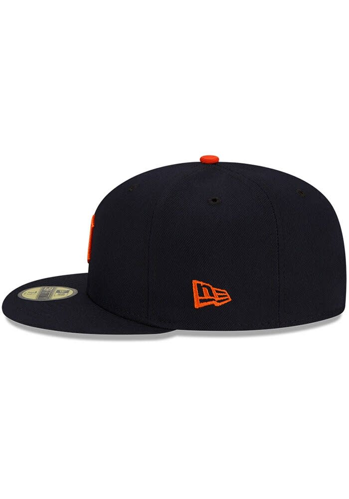Detroit Tigers Mens 2025 Road Post Season Side Patch 59FIFTY NAVY