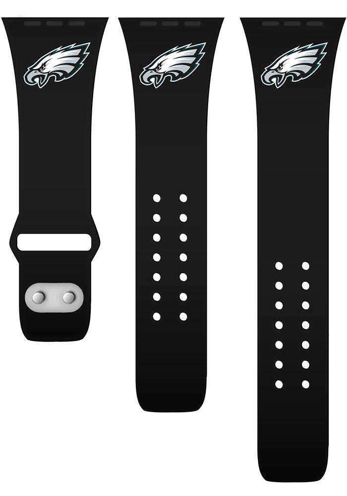 Philadelphia Eagles Black Silicone Sport Apple Watch Band