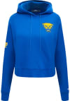 Main image for Womens Pitt Panthers Blue Pro Standard Cropped PO Hooded Sweatshirt