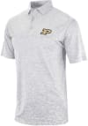 Main image for Mens Purdue Boilermakers Grey Columbia Heat Seal Heading Out Short Sleeve Polo Shirt