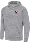 Main image for Mens Miami RedHawks Grey Antigua Victory Hooded Sweatshirt