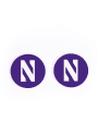Northwestern Wildcats 2 Pack Color Logo Car Coaster - Purple
