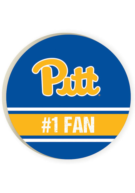 Blue Pitt Panthers 2 Pack Number 1 Fan Car Coaster