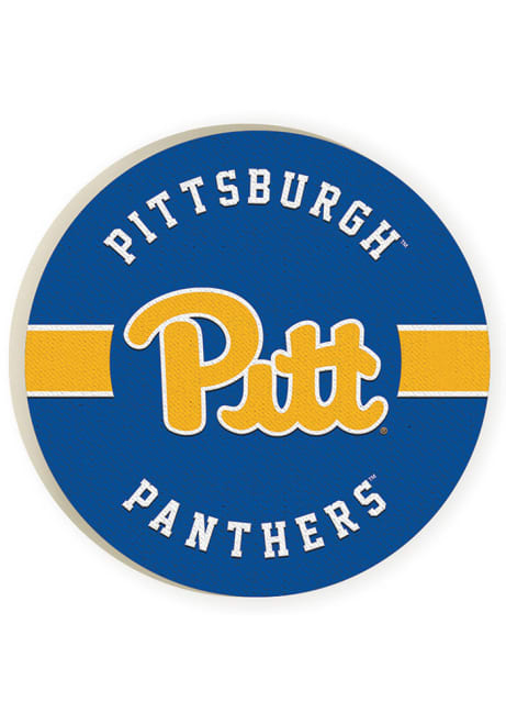 Blue Pitt Panthers 2 Pack Color Logo Car Coaster