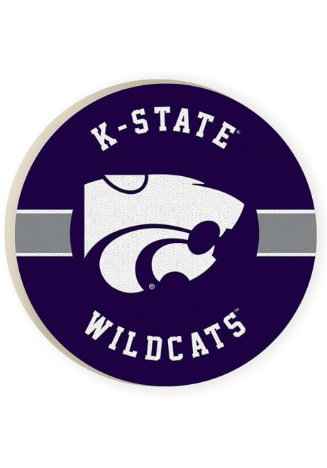 Purple K-State Wildcats Stripe Car Coaster