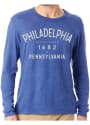 Philadelphia Blue Wordmark Long Sleeve T Shirt