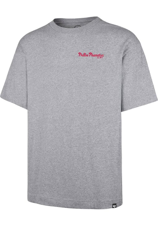 Phillie Phanatic  Philadelphia Phillies Grey 47 History Lock Short Sleeve Fashion T Shirt