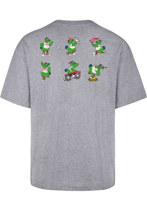 Phillie Phanatic  Philadelphia Phillies Grey 47 History Lock Short Sleeve Fashion T Shirt
