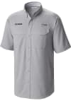 Main image for Mens Illinois Fighting Illini Grey Columbia Heat Seal Low Drag Offshore Short Sleeve Dress Shirt