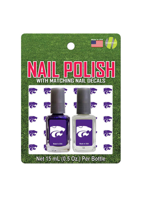 Purple K-State Wildcats Nail Polish and Decal Duo Cosmetics