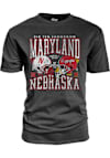 Main image for Maryland Terrapins Black Blue 84 Football vs Nebraska Cornhuskers Short Sleeve T Shirt