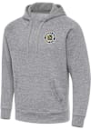 Main image for Mens Drexel Dragons Grey Antigua Victory Thomas R. Kline School of Law Hooded Sweatshirt