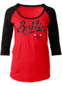 Chicago Bulls Womens Athletic Red Scoop Neck Tee