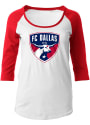 FC Dallas Womens Raglan White Scoop Neck Tee