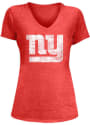 New York Giants Womens Red Triblend T-Shirt