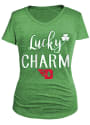 Dayton Flyers Womens Green Lucky Charm T-Shirt