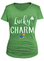 Kansas Jayhawks Womens Green Lucky Charm T-Shirt