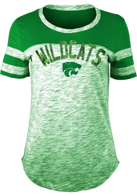K-State Wildcats Green New Era Space Dye St. Pats Day Short Sleeve T-Shirt