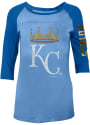 Kansas City Royals Womens Athletic Light Blue Scoop Neck Tee
