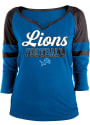 Detroit Lions Womens Slub Blue LS Tee