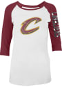 Cleveland Cavaliers Womens Athletic White Scoop Neck Tee