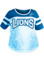 Detroit Lions Womens Blue Athletic T-Shirt