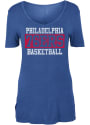 Philadelphia 76ers Womens Blue Washes T-Shirt