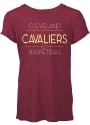 Cleveland Cavaliers Womens Red Relaxed Jersey Tee T-Shirt