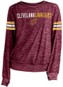 Cleveland Cavaliers Womens Novelty Sweater Knit Crew Sweatshirt - Red