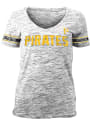 Pittsburgh Pirates Womens Novelty Space Dye V T-Shirt - Black