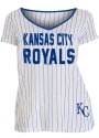 Kansas City Royals Womens Opening Night Pinstripe Jersey T-Shirt - White