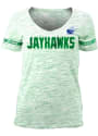 Kansas Jayhawks Womens St. Patricks Day Space Dye V-Neck T-Shirt - Kelly Green