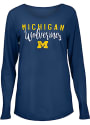 Michigan Wolverines Womens Timeless Taylor T-Shirt - Navy Blue