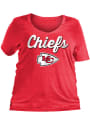 Kansas City Chiefs Womens Grey Triblend V T-Shirt