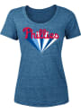 Philadelphia Phillies Womens Far Out T-Shirt - Blue