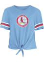 St Louis Cardinals Womens Tie T-Shirt - Light Blue