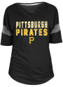 Pittsburgh Pirates Womens Slub T-Shirt - Black