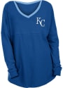 Kansas City Royals Womens Athletic Band V T-Shirt - Blue