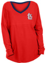 St Louis Cardinals Womens Athletic Band V T-Shirt - Red
