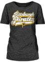 Pittsburgh Pirates Womens Tri-Blend Retro Scoop T-Shirt - Grey
