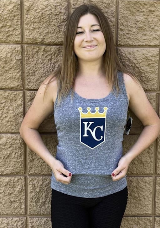 Kansas City Royals New Era Womens GREY Triblend Tank Top 88884165