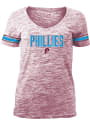 Philadelphia Phillies Womens Cooperstown T-Shirt - Maroon